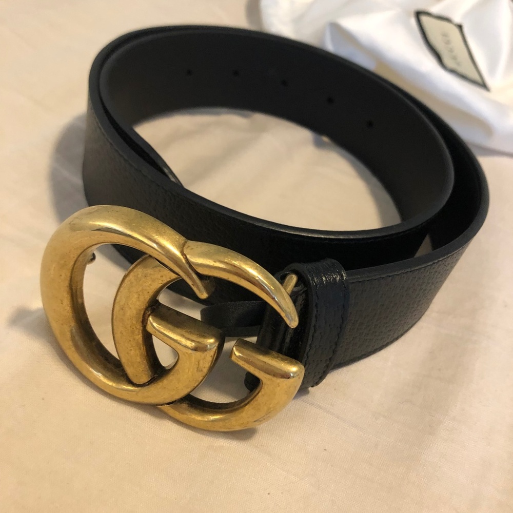 AUTHENTIC GUCCI MARAMONT BELT BLACK